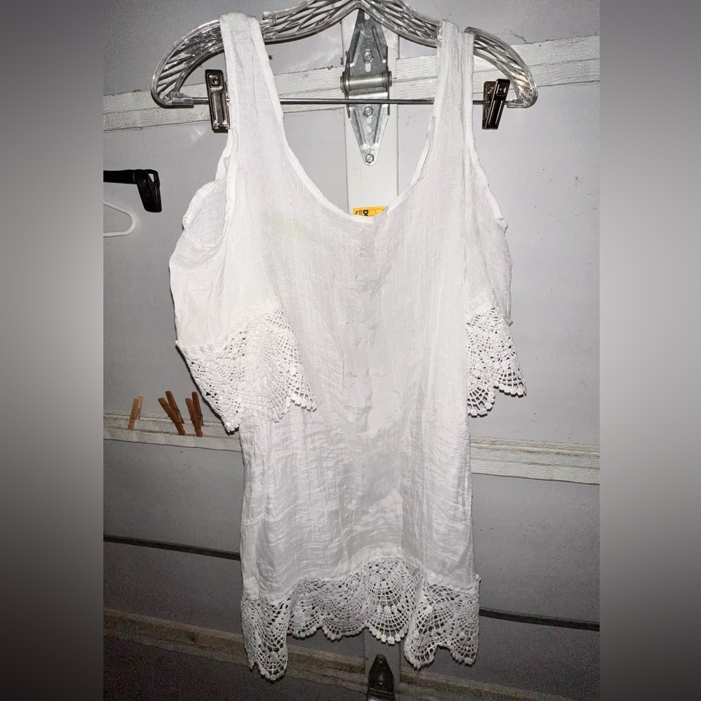 White Bathing suit cover up